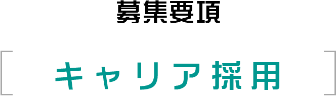 募集要項＜キャリア＞